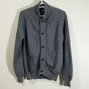 UNTUCKit Men's Gray Button-Up Cardigan Sweater